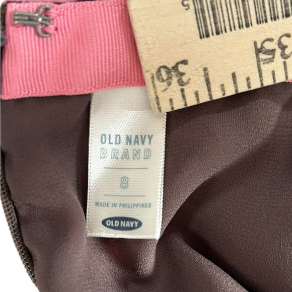 Vintage Old Navy Womens Skirt Lined Pink Maroon Floral A Line Spring Summer Sz 8 - Picture 6 of 6